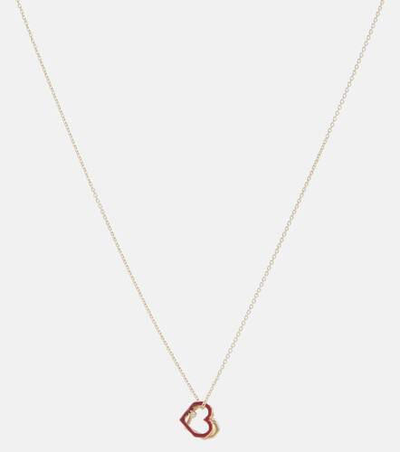 Collar Mini Trio Corazon en oro de 9 ct con diamante - Aliita - Modalova