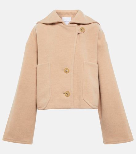 Cropped double-faced wool-blend coat - Patou - Modalova