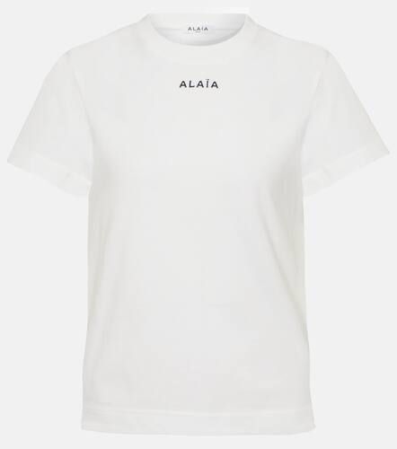 AlaÃ¯a Logo cotton jersey T-shirt - Alaia - Modalova