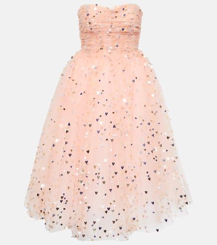 Abito midi in tulle con paillettes - Carolina Herrera - Modalova