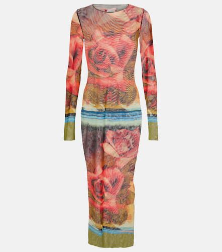 Vestido midi floral semitranslúcido - Jean Paul Gaultier - Modalova