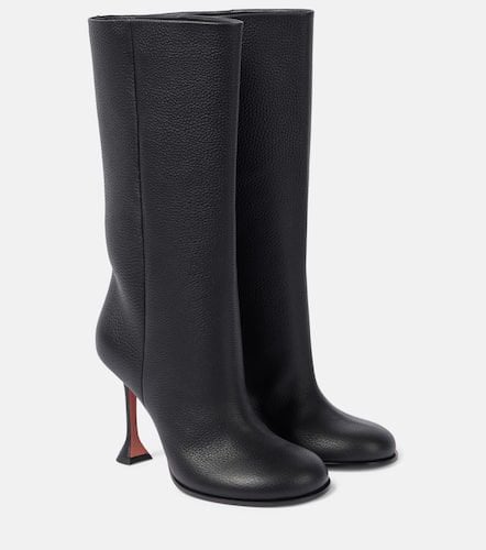 Liya 95 leather knee-high boots - Amina Muaddi - Modalova