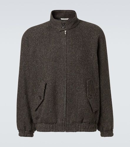 Wool, alpaca, and silk tweed blouson jacket - Auralee - Modalova