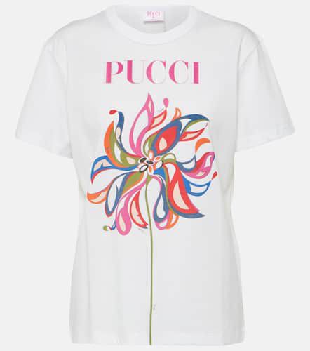 T-shirt in jersey di cotone con logo - Pucci - Modalova