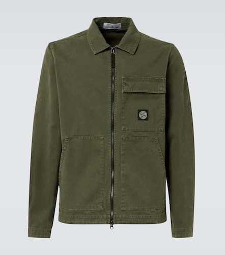 Compass cotton canvas overshirt - Stone Island - Modalova