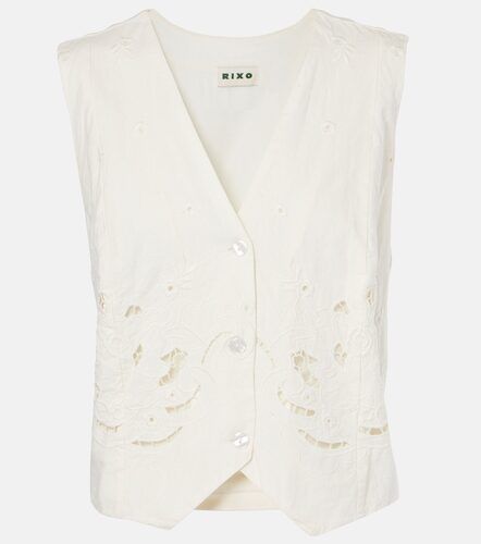 Gilet Norah in cotone e lino con ricamo - Rixo - Modalova