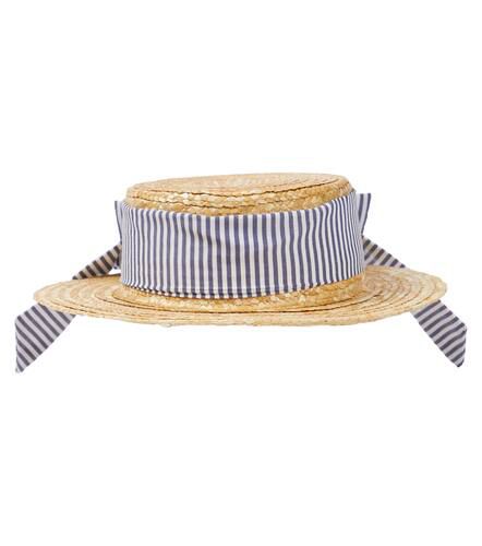 Sombrero de rafia y algodón a rayas - Patachou - Modalova