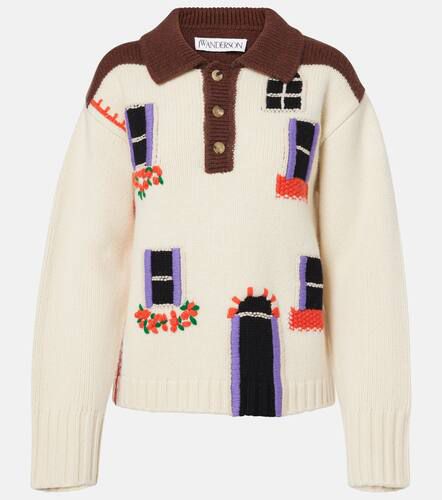 Polo de lana en intarsia - JW Anderson - Modalova