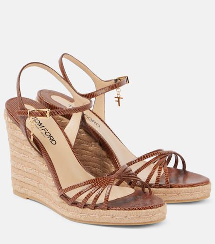 Cabana leather wedge espadrilles - Tom Ford - Modalova