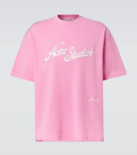 Besticktes T-Shirt aus Baumwolle - Acne Studios - Modalova