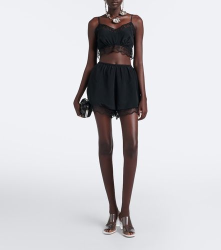 Lace-trimmed satin bralette - Simone Rocha - Modalova