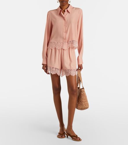 Camicia in seta con pizzo floreale - Stella McCartney - Modalova