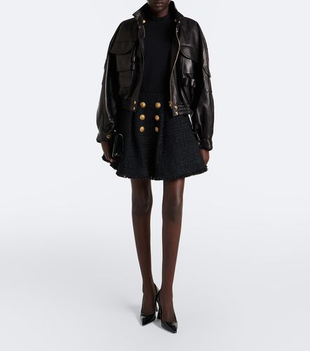 Balmain Cropped leather jacket - Balmain - Modalova