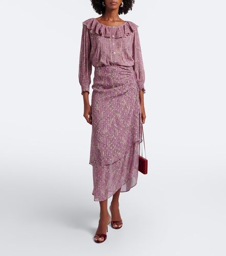 Blusa Hewitts de georgette floral - Veronica Beard - Modalova