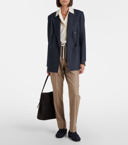 Blazer in lana, cotone e cashmere spinato - Eleventy - Modalova
