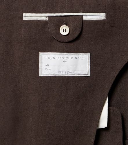 Double-breasted linen suit - Brunello Cucinelli - Modalova