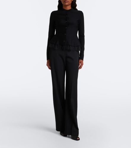 McQueen Cárdigan peplum con encaje - McQueen - Modalova