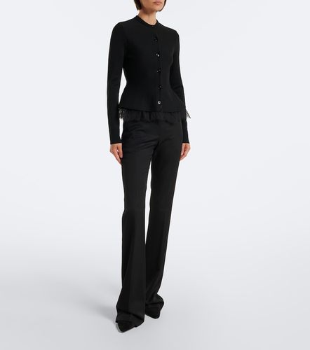 McQueen Cardigan peplum con pizzo - McQueen - Modalova