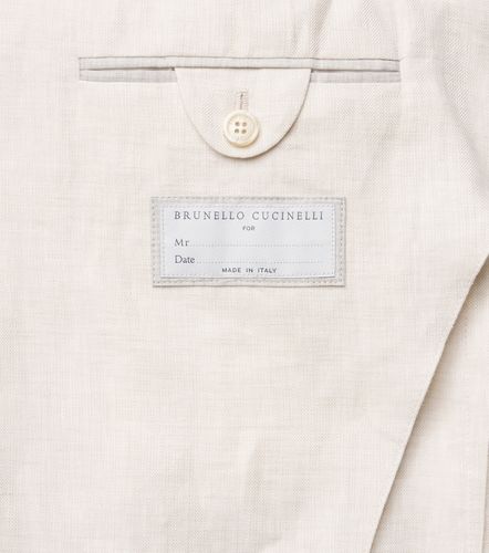 Single-breasted linen blazer - Brunello Cucinelli - Modalova