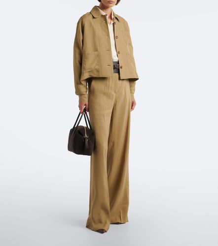 Giacca blouson in twill di lino e seta - Max Mara - Modalova