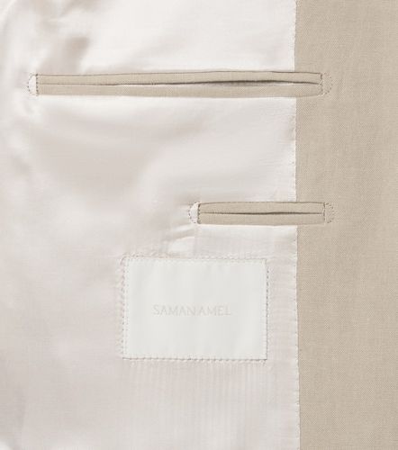 Single-breasted linen suit jacket - Saman Amel - Modalova