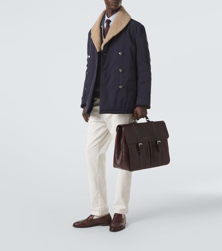 Leather briefcase - Brunello Cucinelli - Modalova