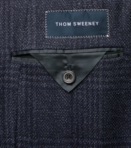 Checked wool and silk blazer - Thom Sweeney - Modalova