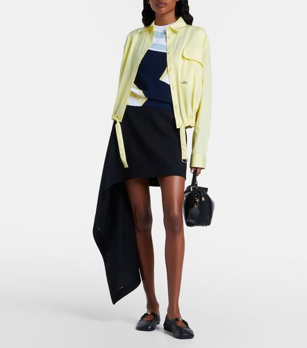 Pullover in bouclé di misto cotone con intarsio - Loewe - Modalova