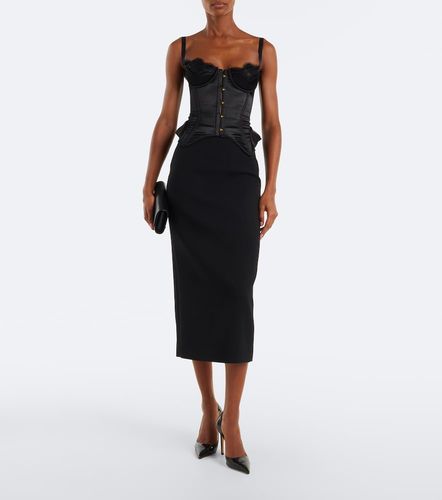 Top bustier Samya in raso con pizzo - Maria Lucia Hohan - Modalova
