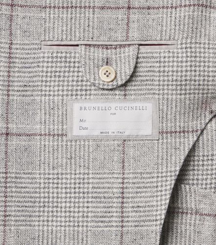 Checked silk, wool, and cashmere blazer - Brunello Cucinelli - Modalova