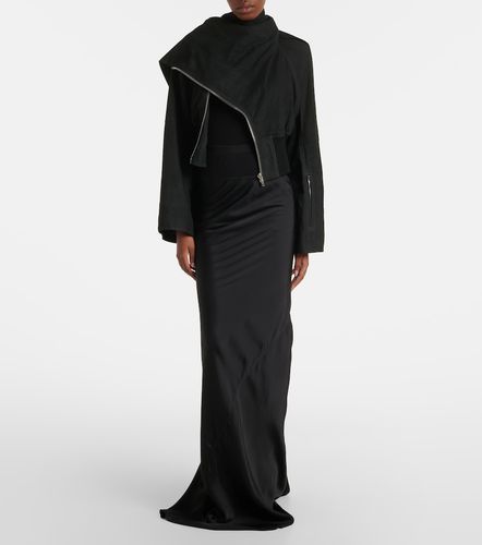 Giacca in pelle con sciarpa - Rick Owens - Modalova