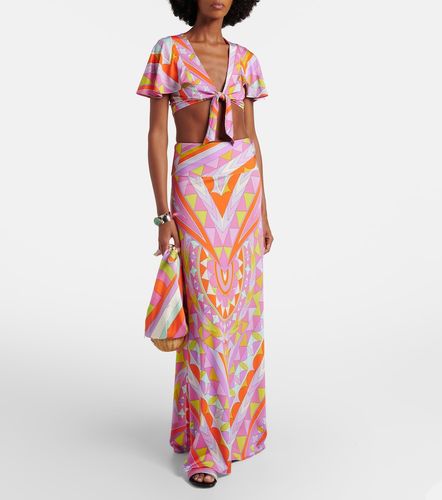 Pucci Top cropped Angoli in jersey - Pucci - Modalova