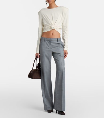Cropped cotton-blend jersey top - Magda Butrym - Modalova