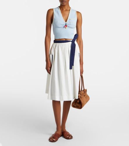 Crop top de bouclé en mezcla de algodón - Prada - Modalova