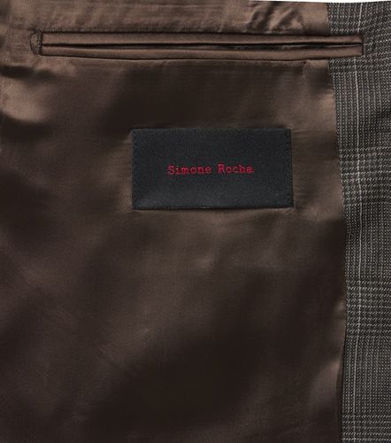 Blazer doppiopetto in misto lana a quadri - Simone Rocha - Modalova