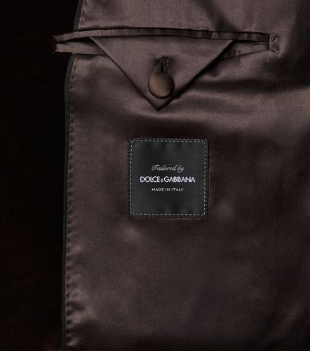 Blazer in velluto di cotone e seta - Dolce&Gabbana - Modalova