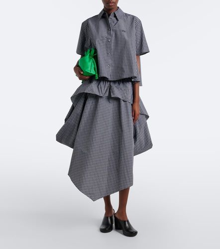 Camicia in misto cotone a quadri - Loewe - Modalova
