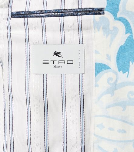 Printed single-breasted cotton blazer - Etro - Modalova