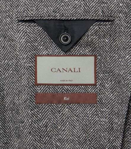 Herringbone wool and cashmere blazer - Canali - Modalova