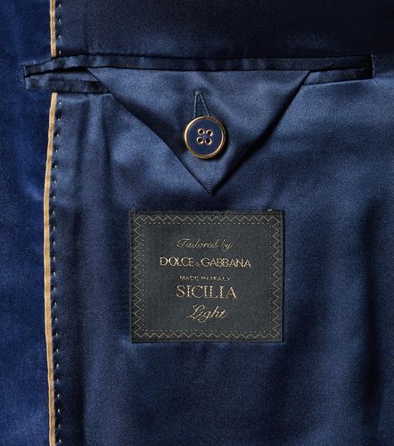 Blazer de terciopelo de algodón - Dolce&Gabbana - Modalova
