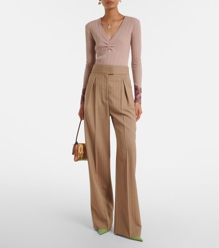 Pullover in cashmere con pizzo - Valentino - Modalova