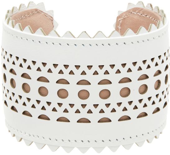 White Mini Vienne Cuff Bracelet - ALAÏA - Modalova