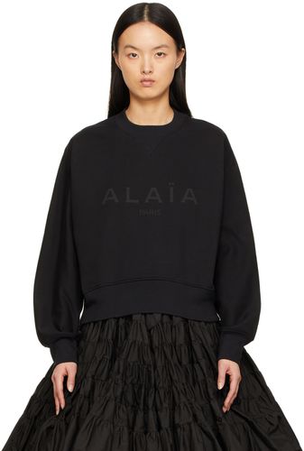 ALAÏA Black Logo Sweatshirt - ALAÏA - Modalova