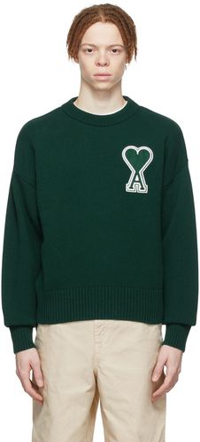 SSENSE Exclusive Green Ami de Cœur Sweater - AMI Alexandre Mattiussi - Modalova