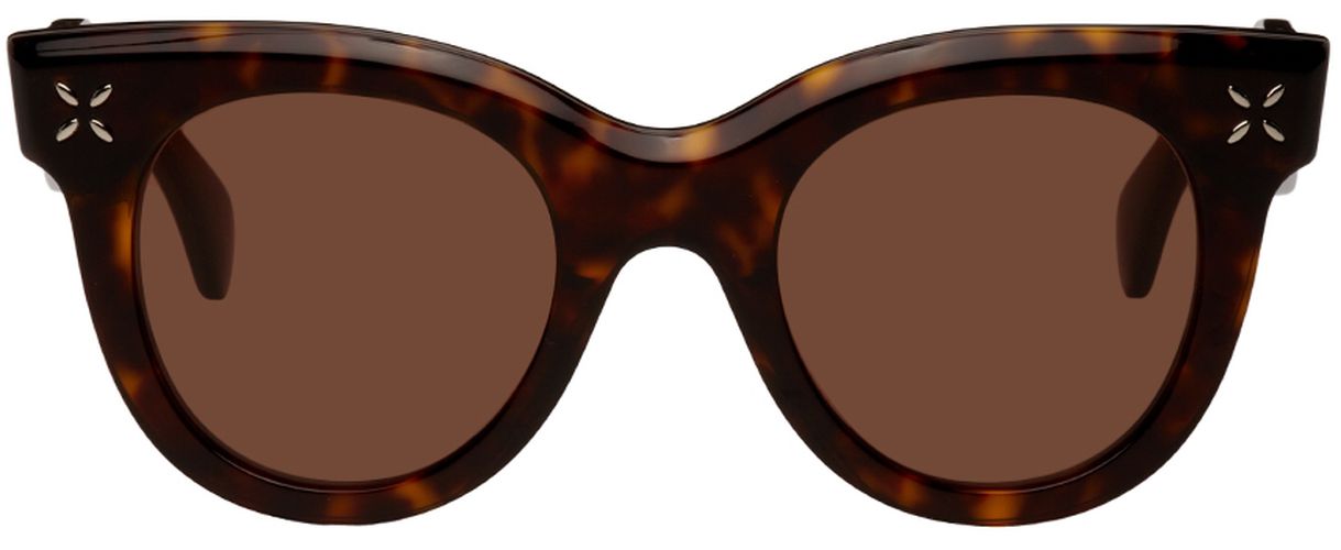Tortoiseshell Cat-Eye Sunglasses - ALAÏA - Modalova