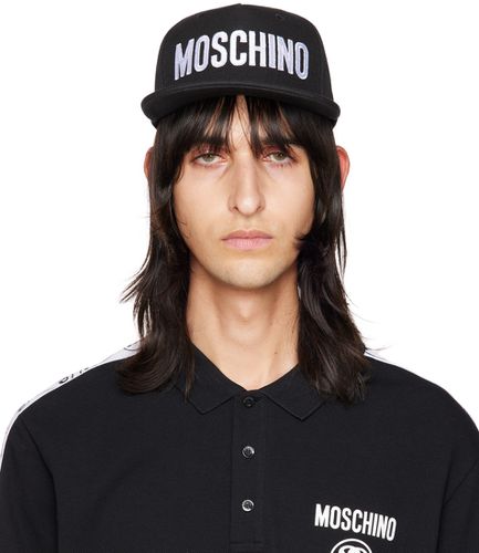 Moschino Black Logo Embroidery Cap - Moschino - Modalova