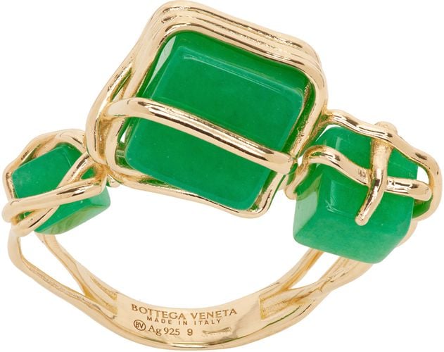 Bottega Veneta Gold Jade Ring - Bottega Veneta - Modalova
