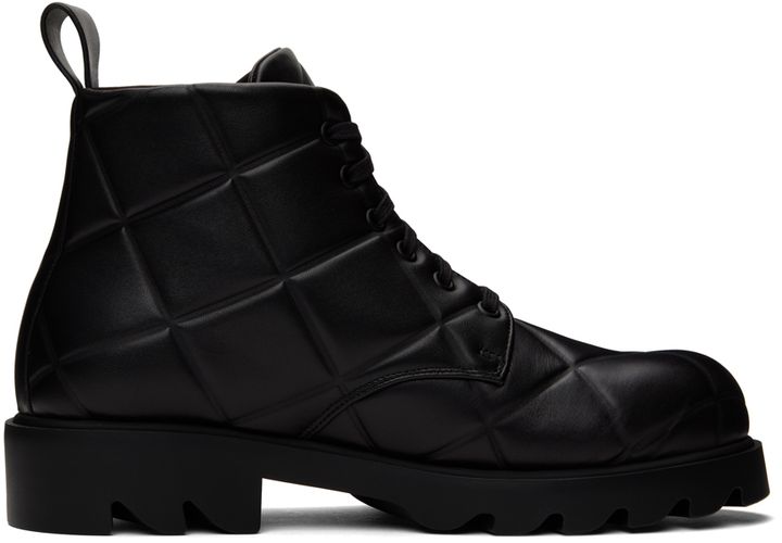 Black Strut Grid Boots - Bottega Veneta - Modalova