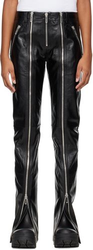 Spoil Zip Leather Trousers - 032c - Modalova