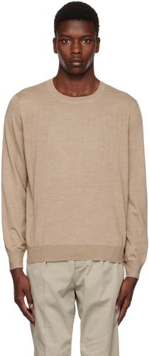 Brown Wool & Cashmere Lightweight Sweater - Brunello Cucinelli - Modalova